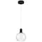 Access Lighting Port Nine Burgundy, Burgundy LED Pendant, Matte Black Finish, Seeded Glass 63142LEDD-MBL/SDG - alternate 1
